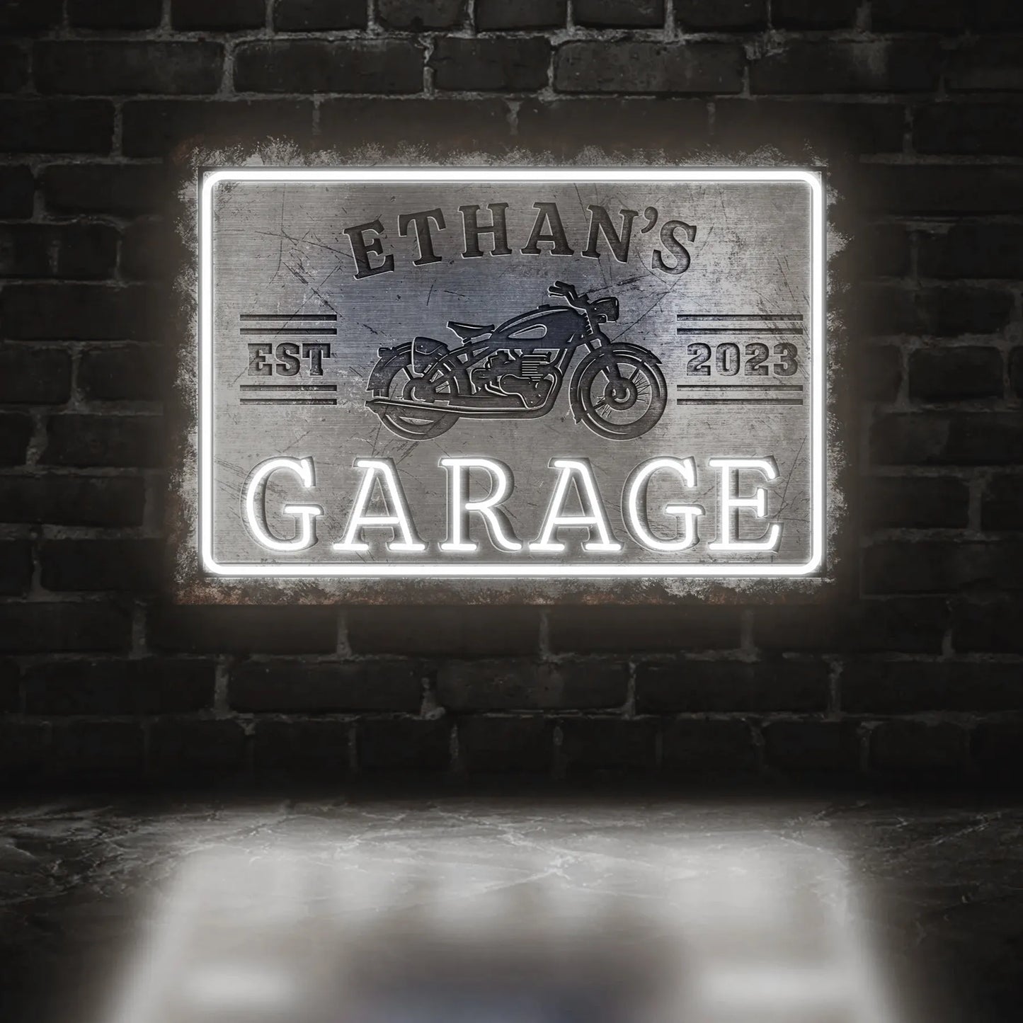 Custom garage led sign for dad