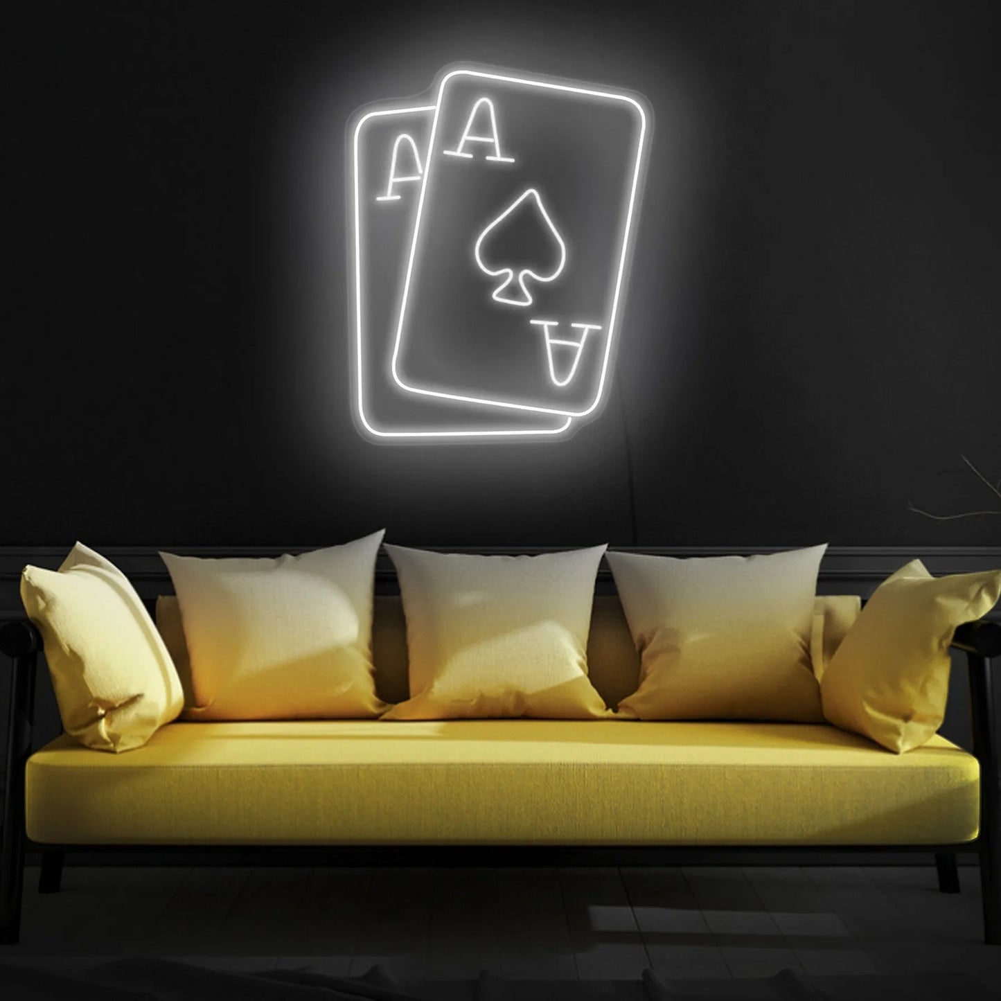 Cards neon sign