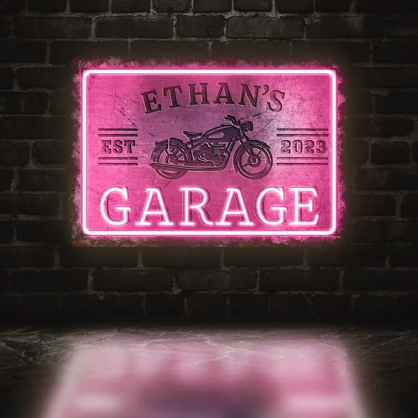 Custom garage led sign for dad