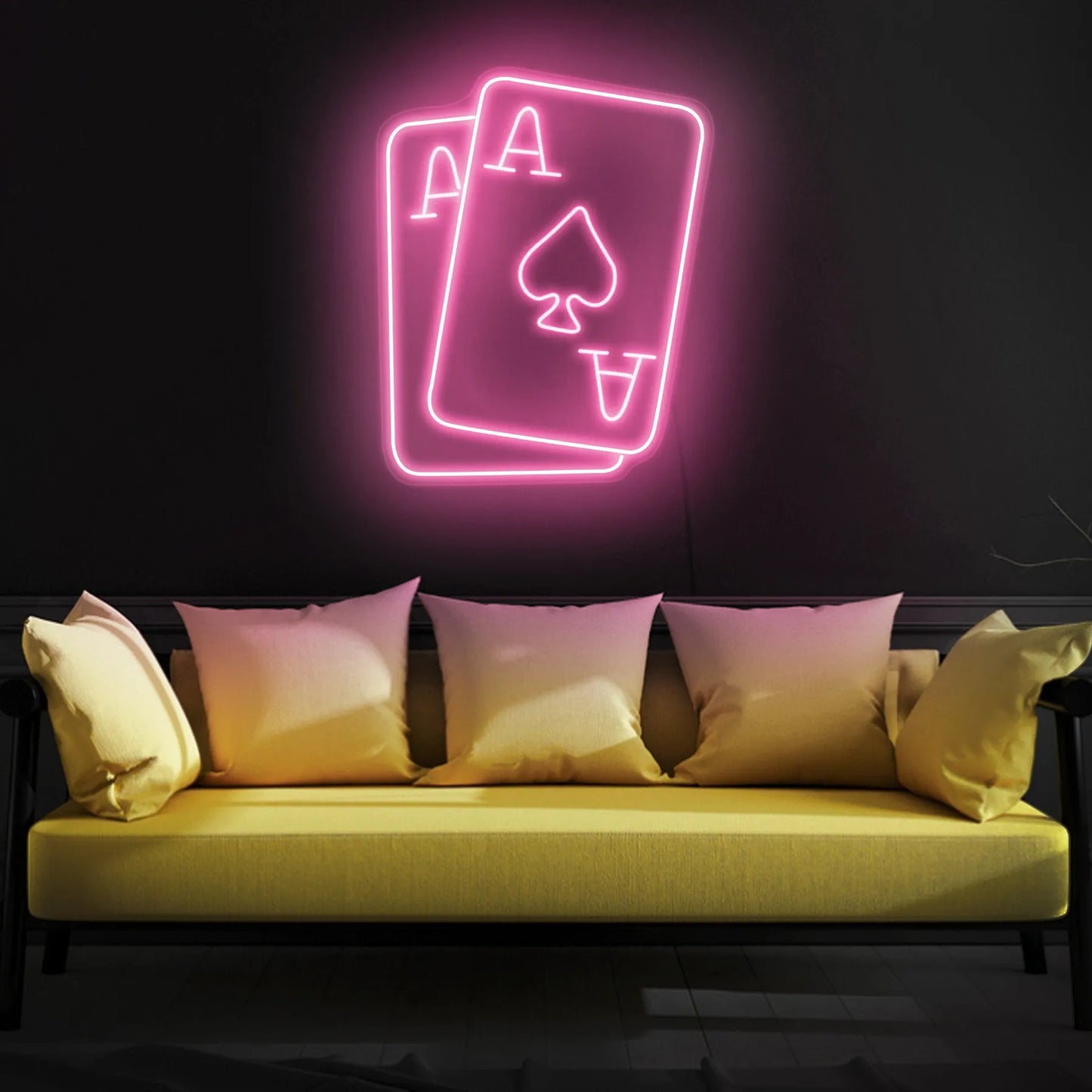 Cards neon sign