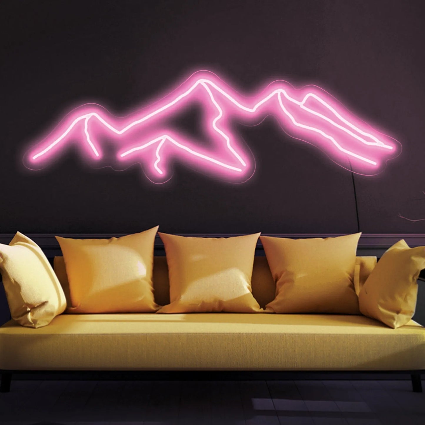 Mountain neon sign