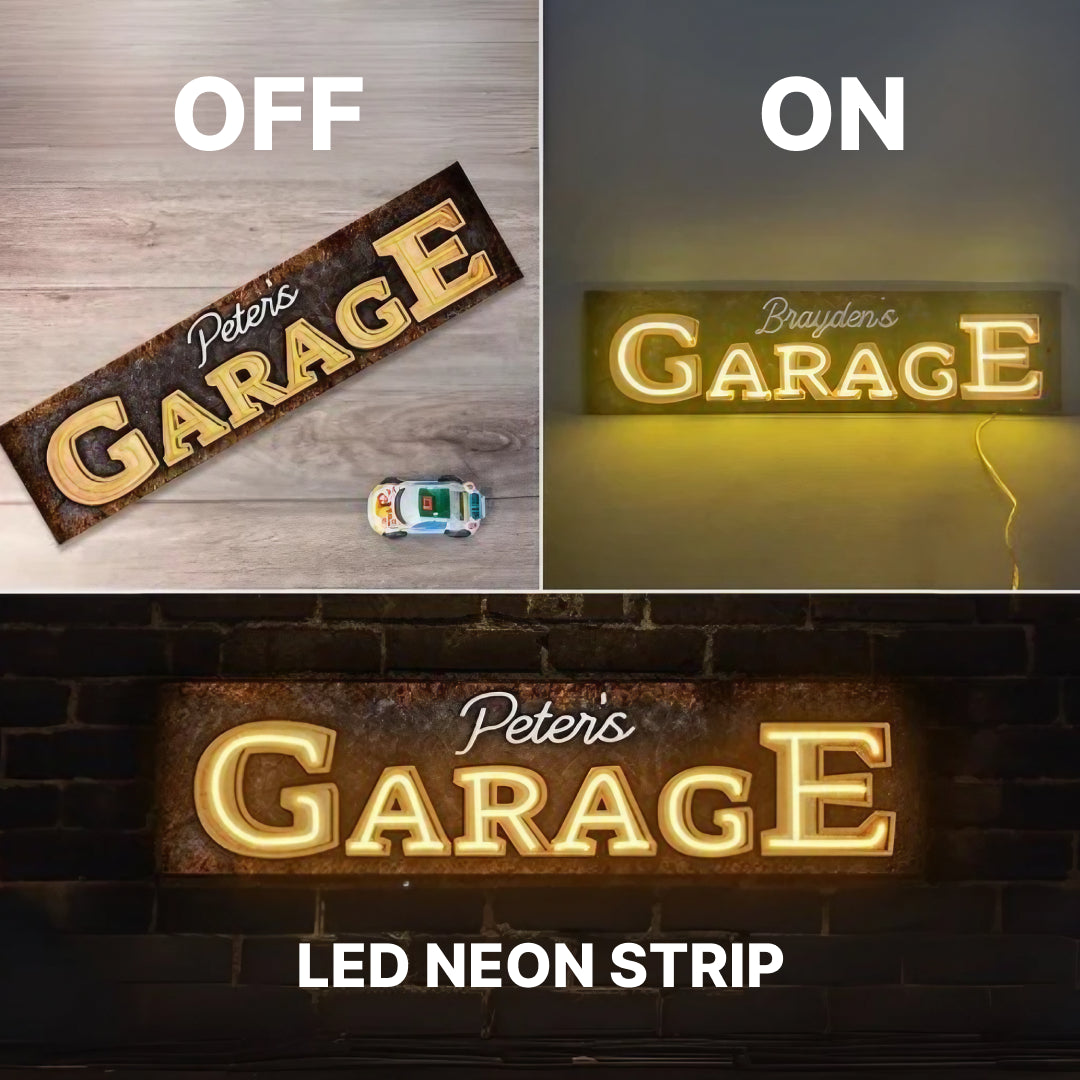CUSTOM GARAGE NAME SIGN