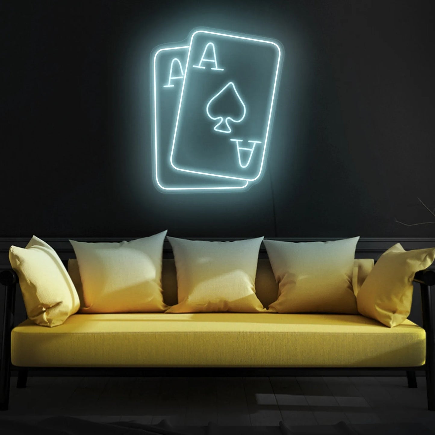 Cards neon sign