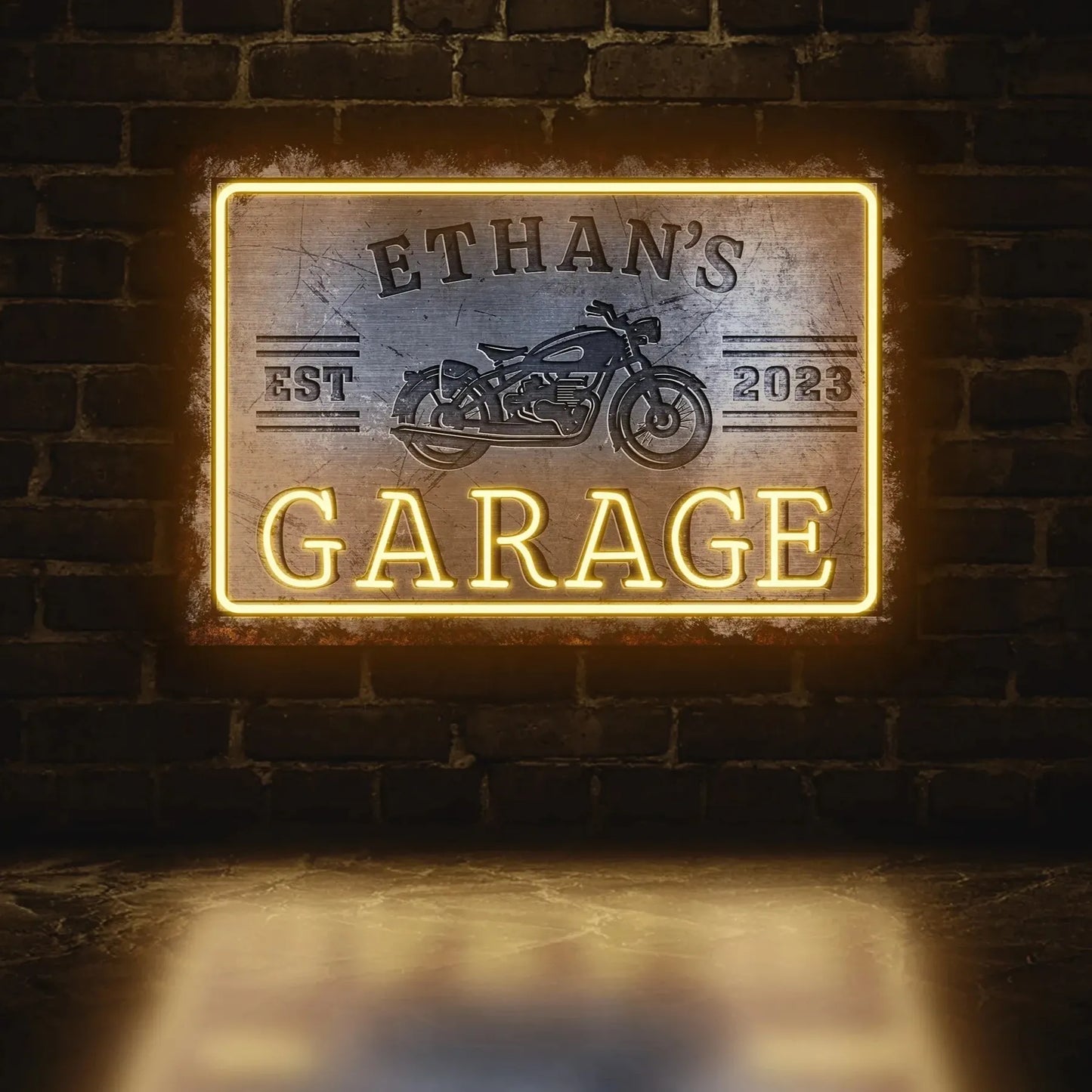 Custom garage led sign for dad
