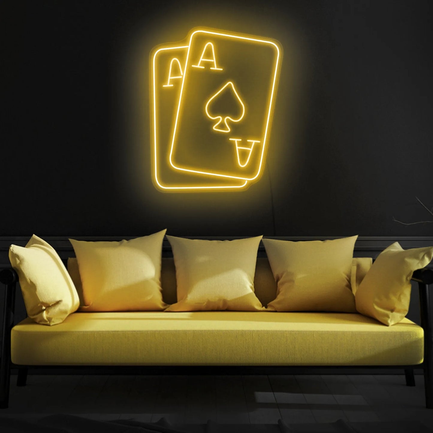 Cards neon sign