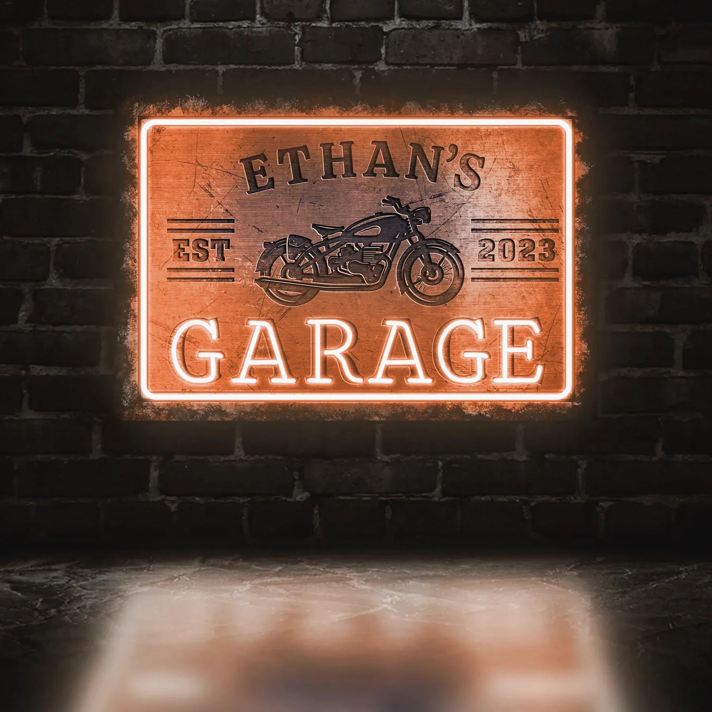 Custom garage led sign for dad