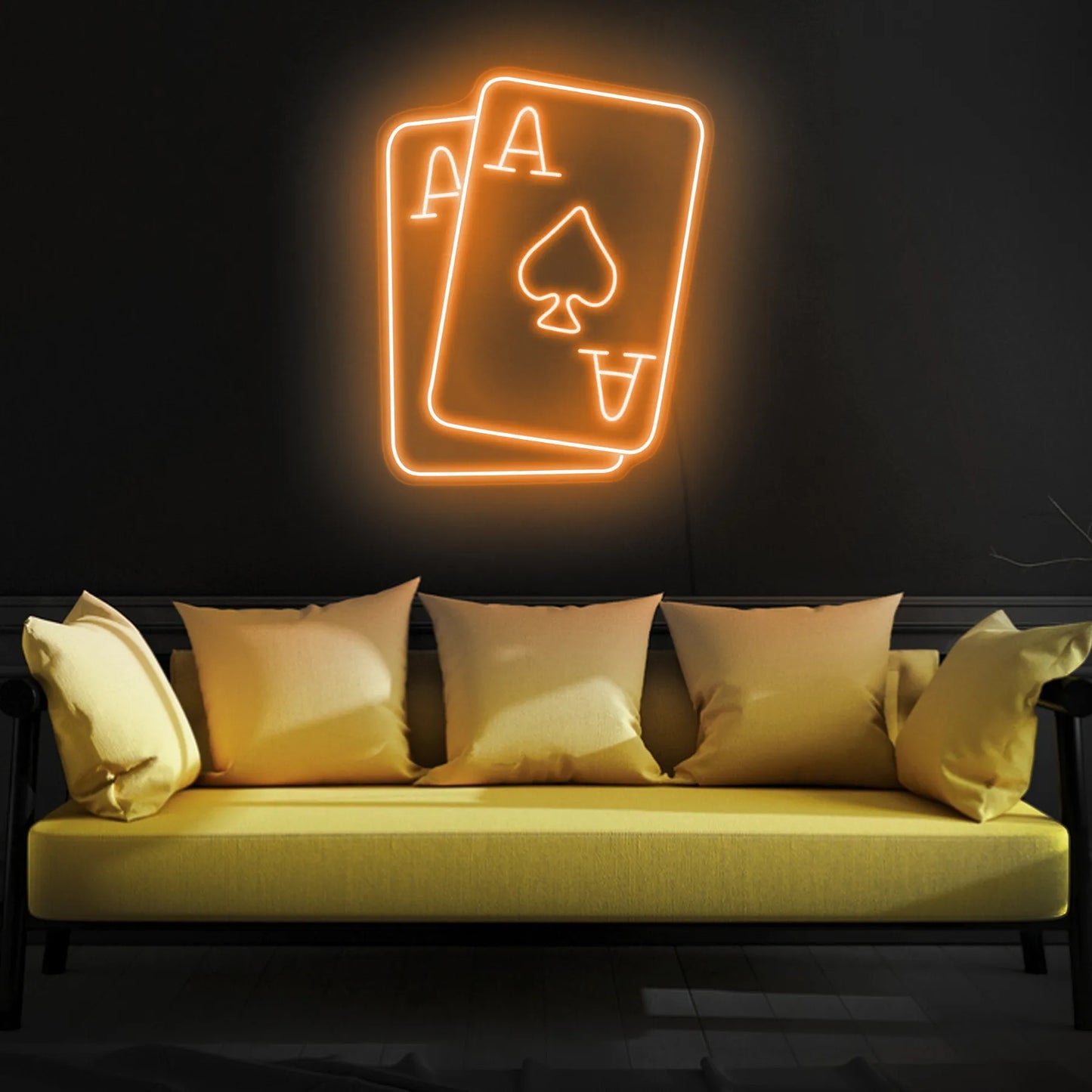 Cards neon sign
