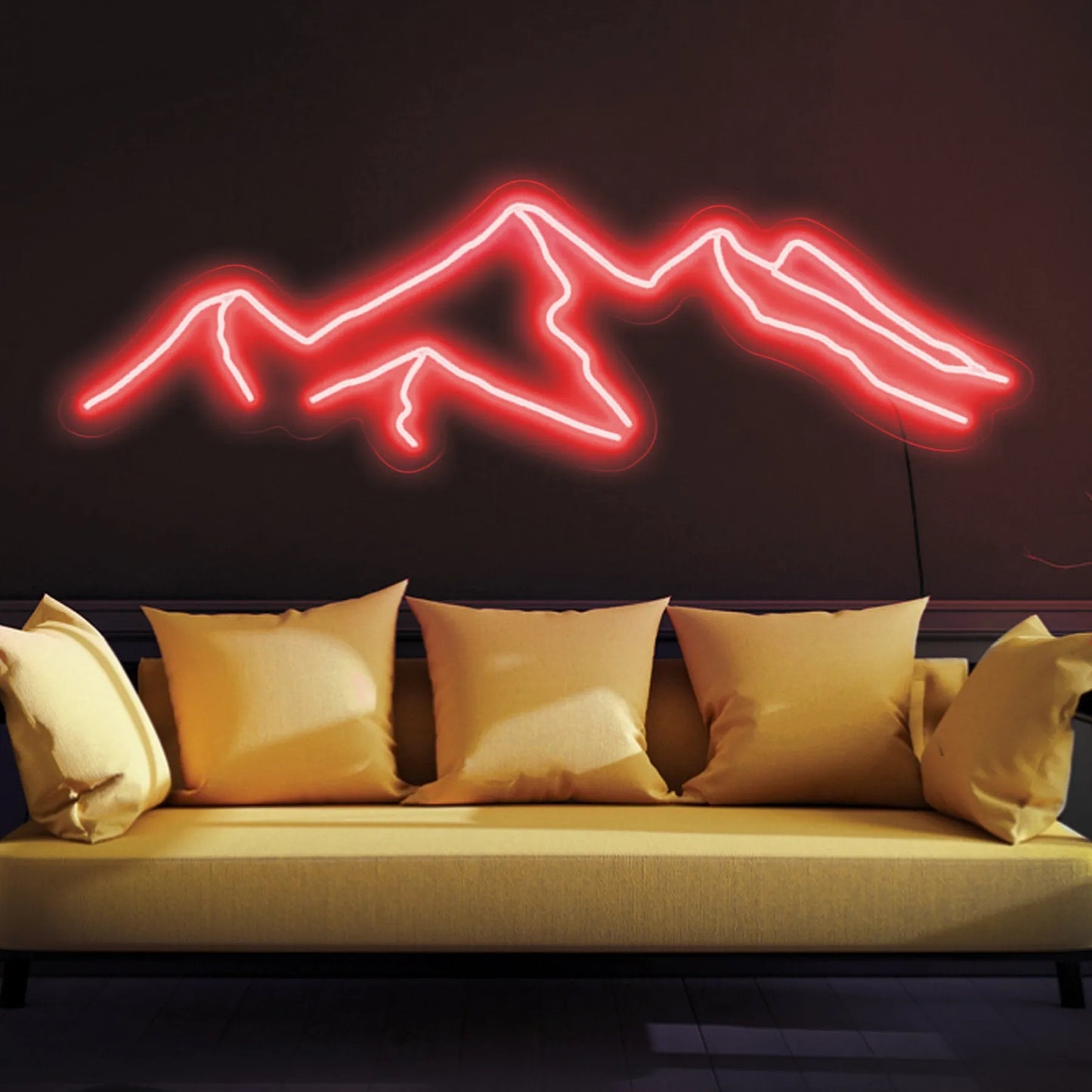 Mountain neon sign