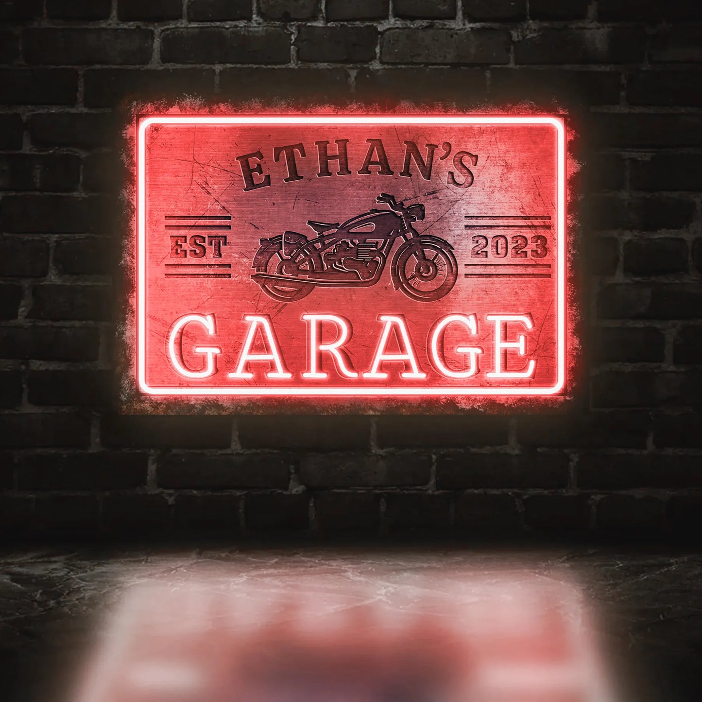 Custom garage led sign for dad