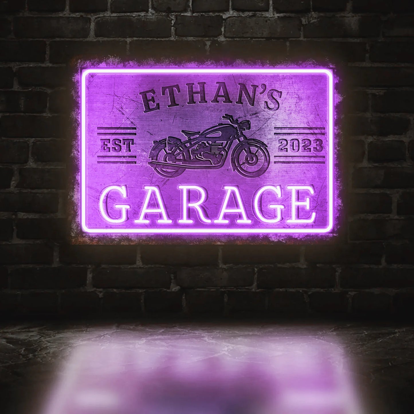 Custom garage led sign for dad