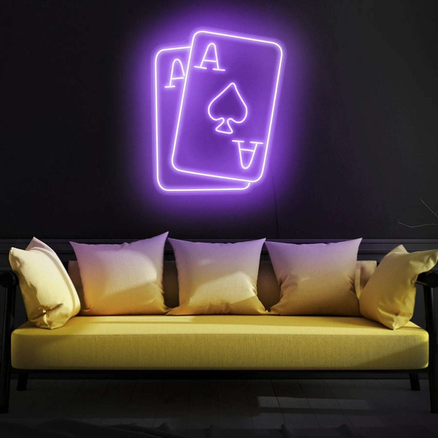 Cards neon sign