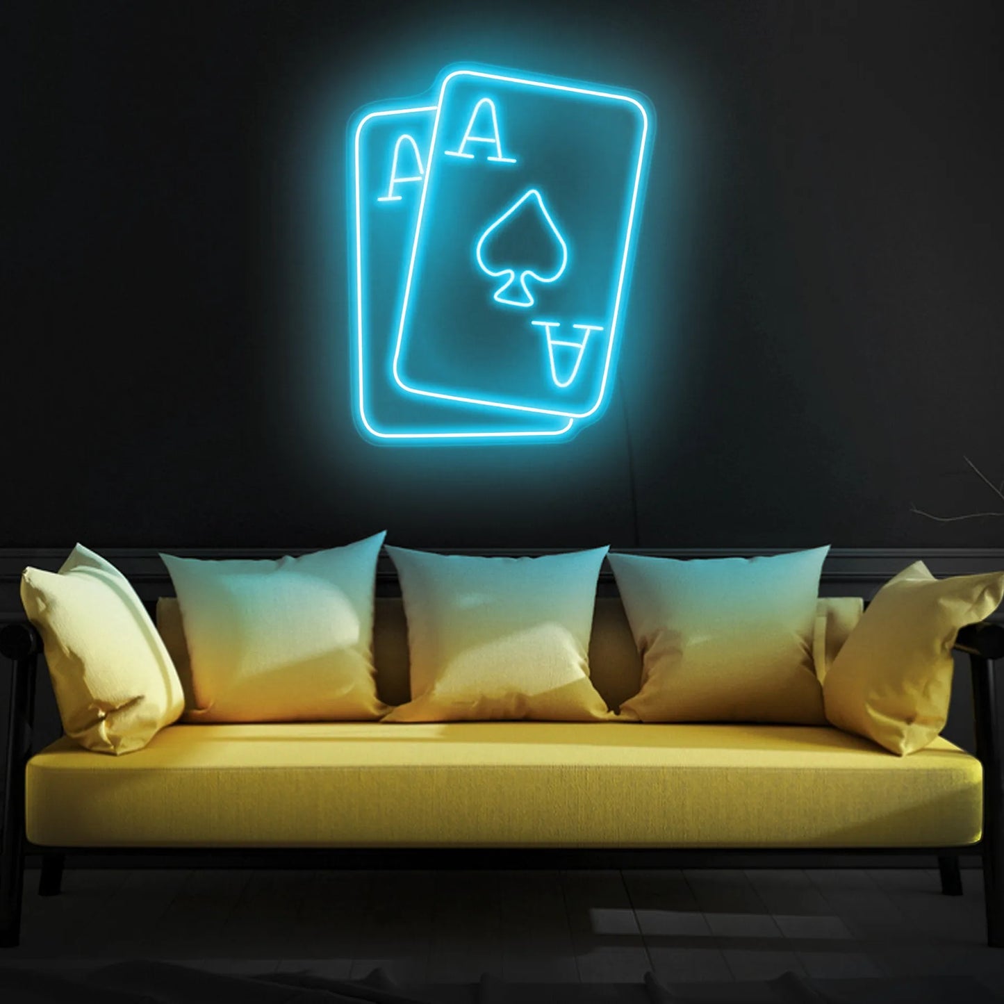 Cards neon sign