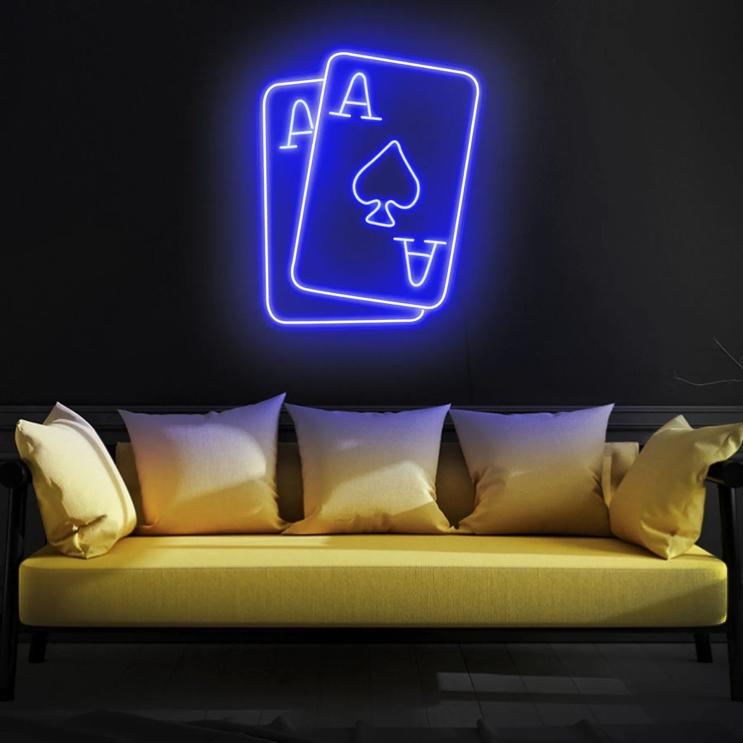 Cards neon sign