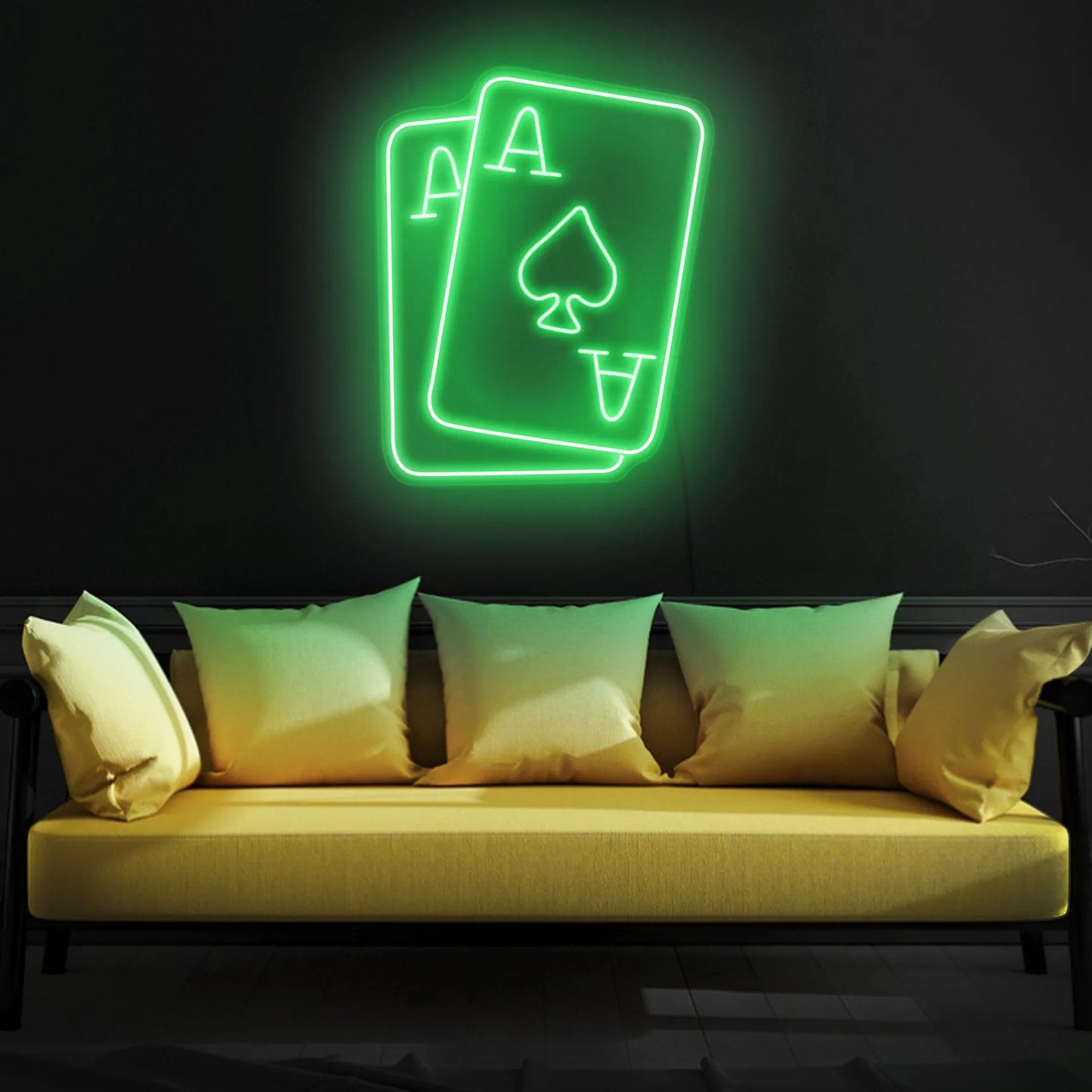 Cards neon sign