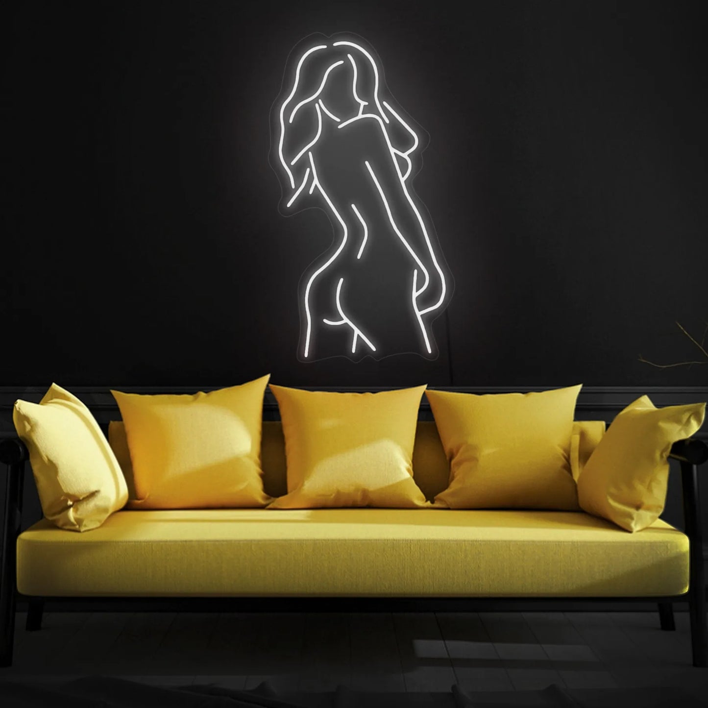 Girl body neon sign