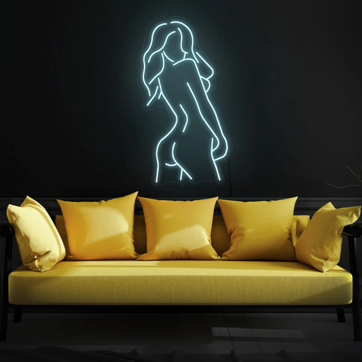 Girl body neon sign