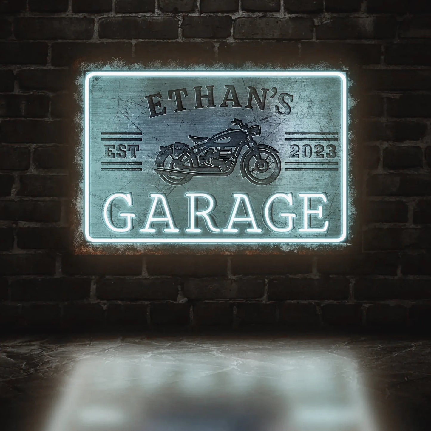 Custom garage led sign for dad