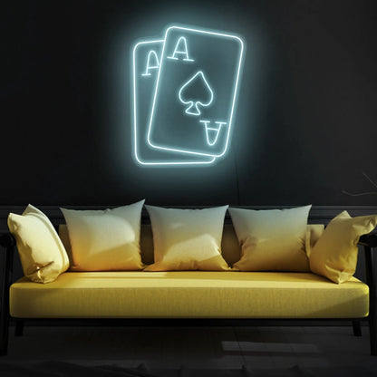 Cards neon sign