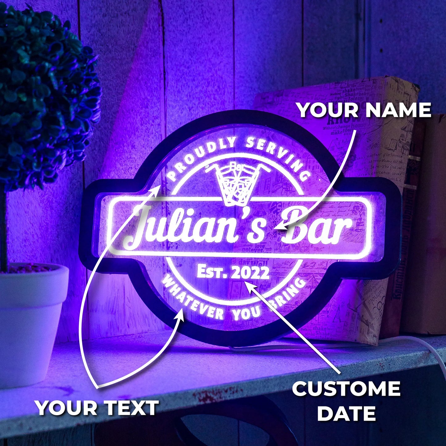 CUSTOM BAR NAME NEON SIGN