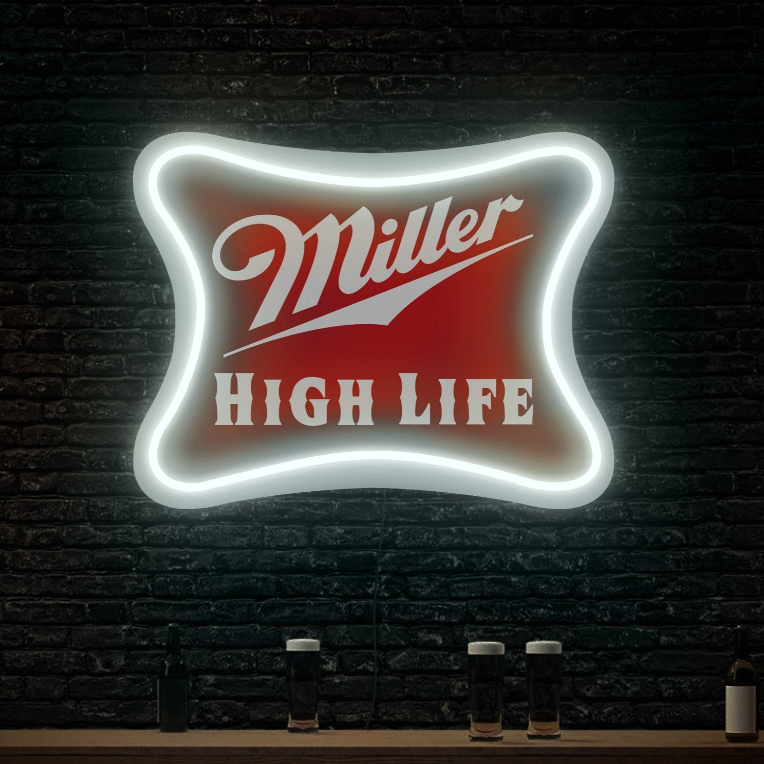 Miller light neon sign