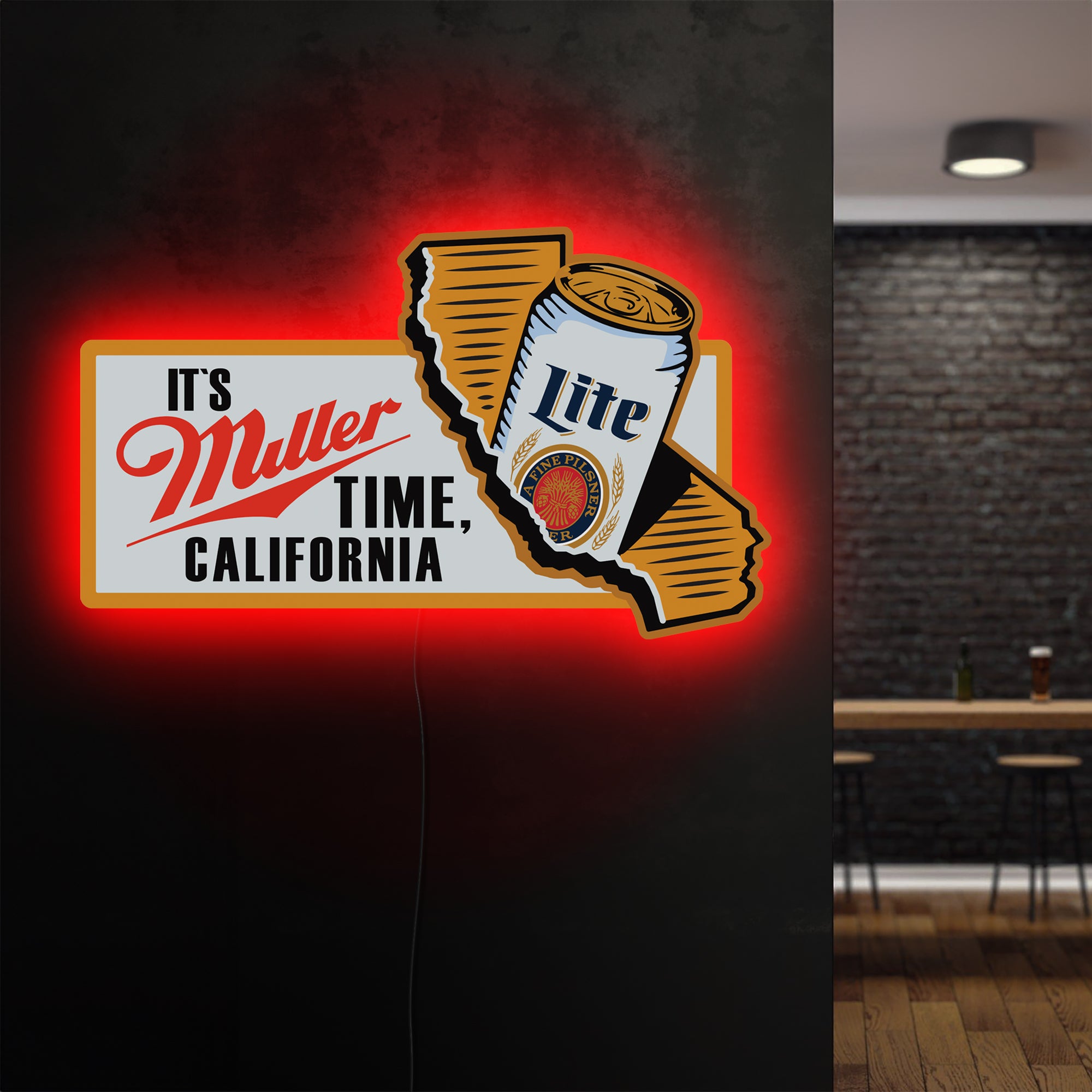 IT'S MILLER TIME NEON SIGN