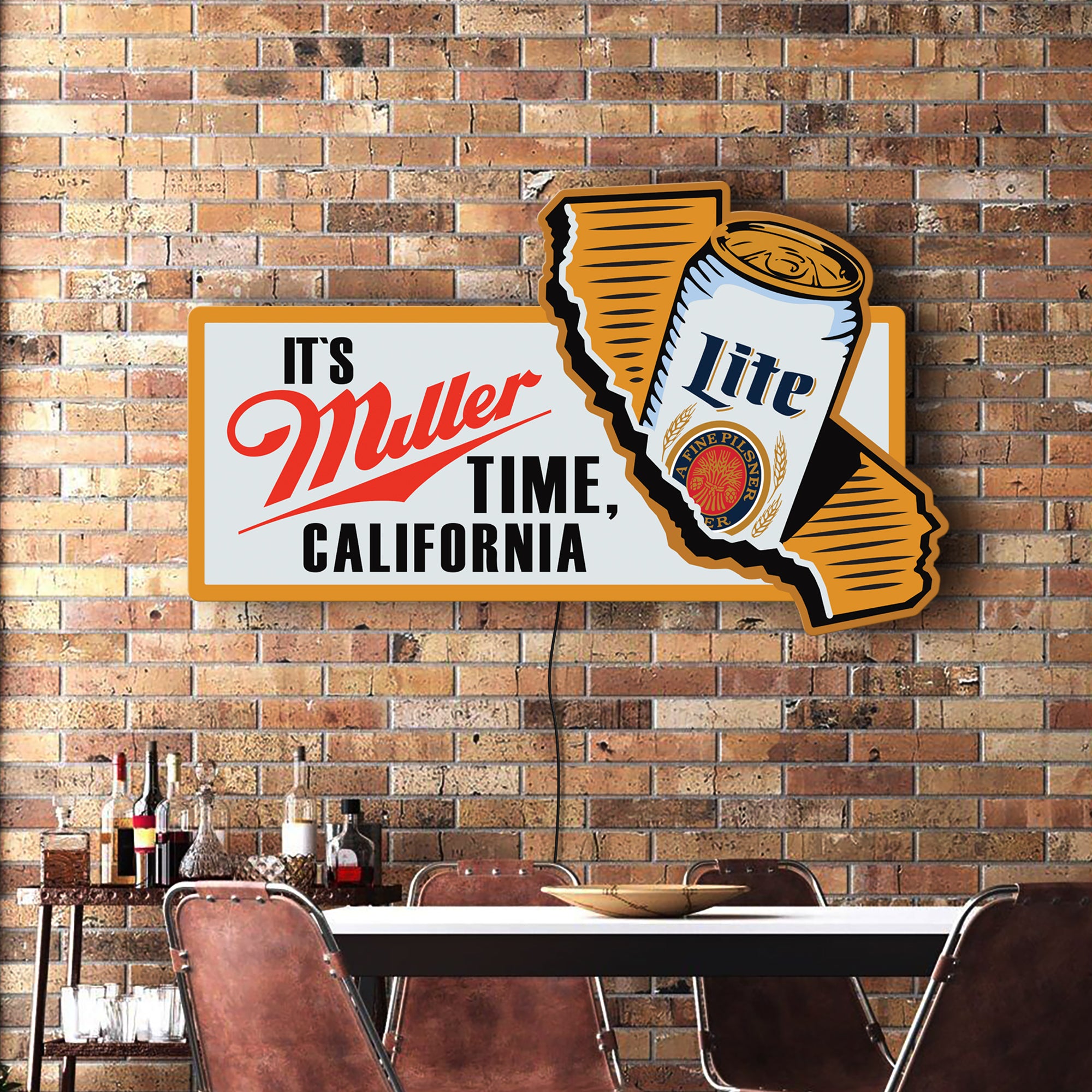 IT'S MILLER TIME NEON SIGN