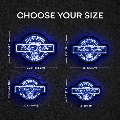 CUSTOM POKER ROOM NEON SIGN