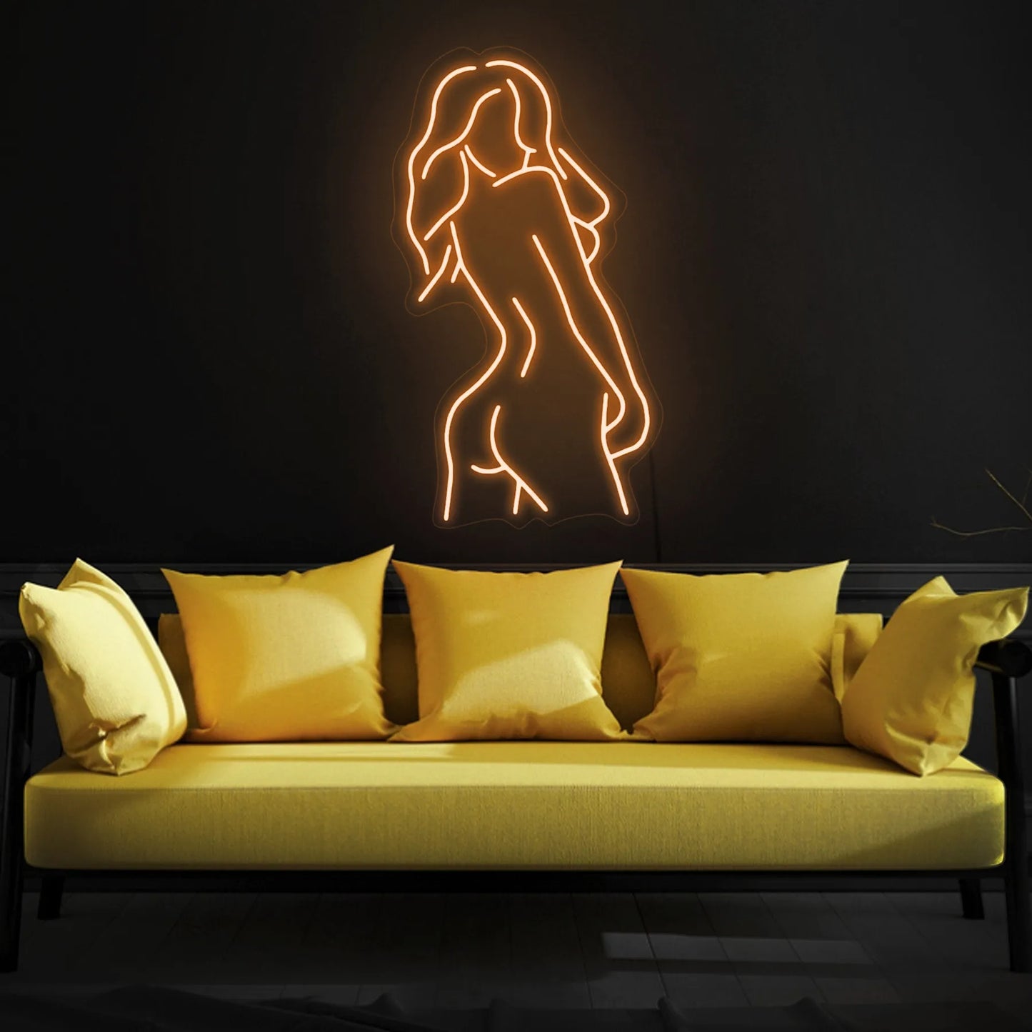 Girl body neon sign