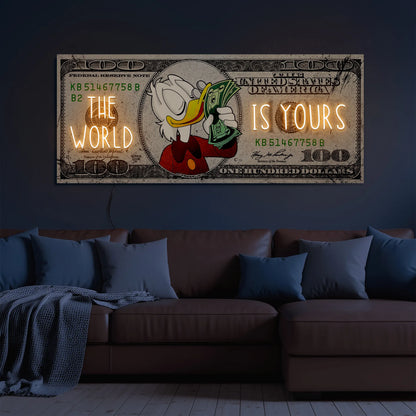 THE WORLD IS YOURS NEON SIGN
