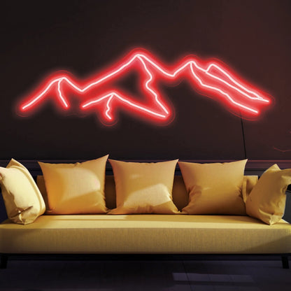 Mountain neon sign