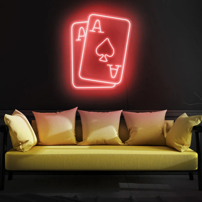 Cards neon sign