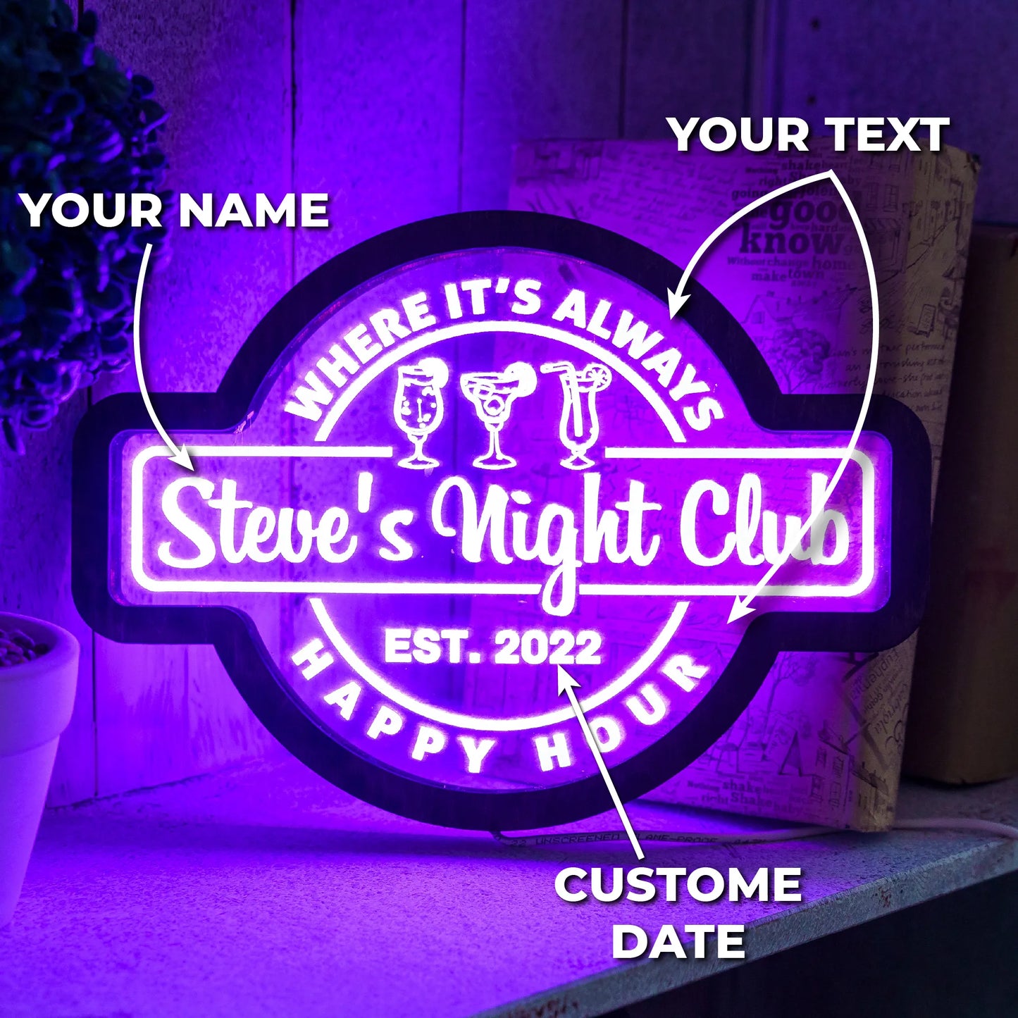 CUSTOM NIGHT CLUB NEON SIGN