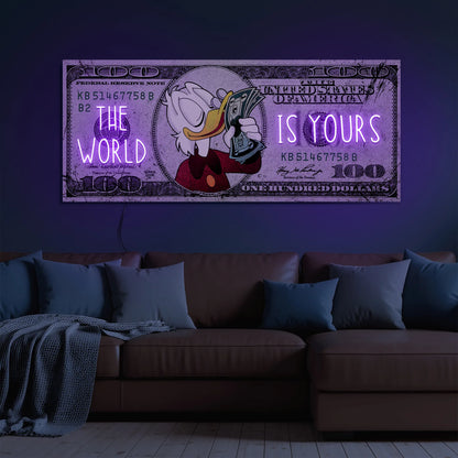 THE WORLD IS YOURS NEON SIGN