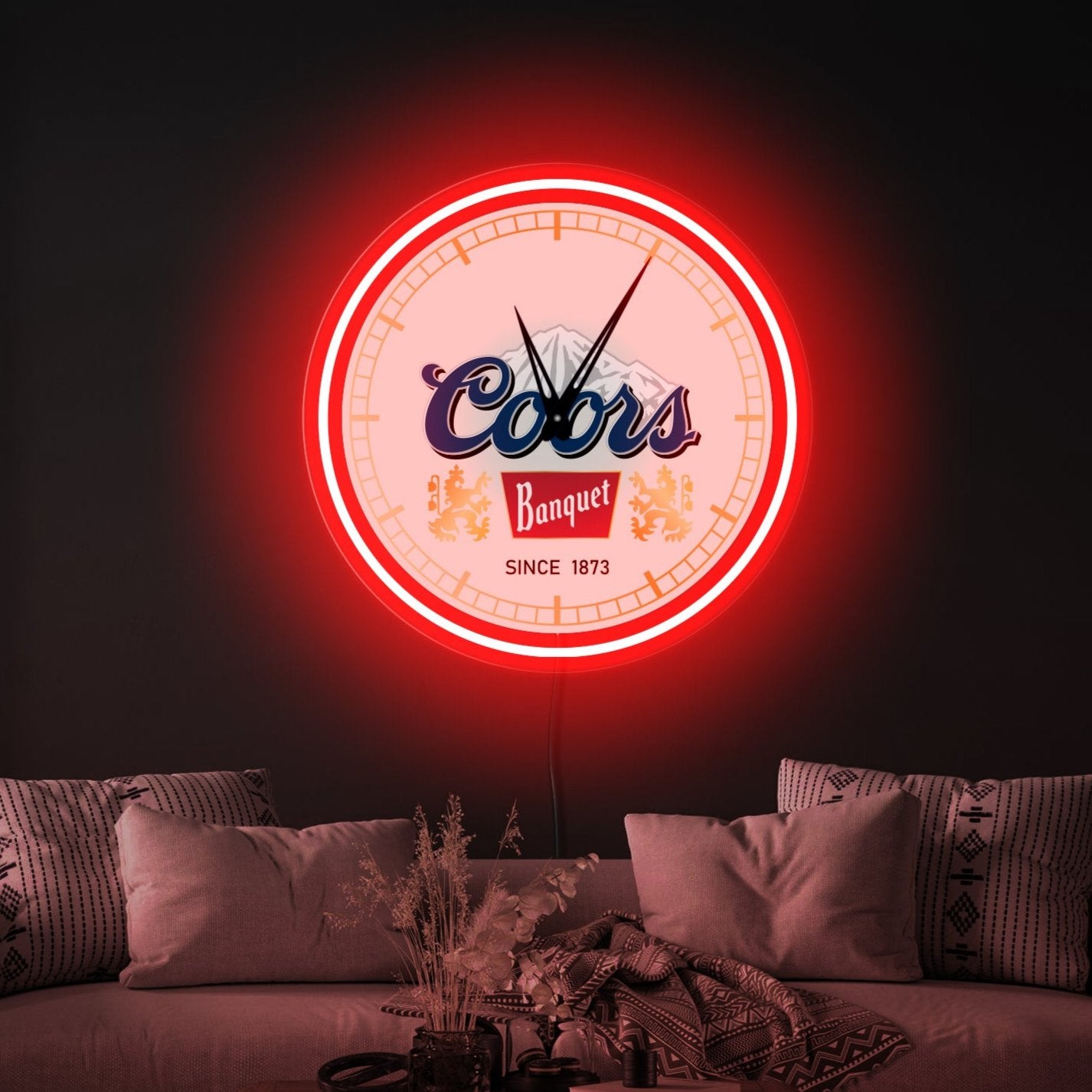 Coors Light Neon Clock