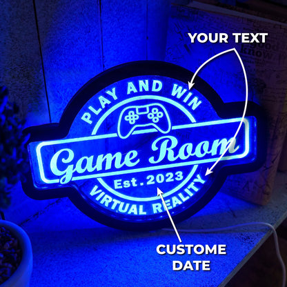 CUSTOM GAME ROOM NEON SIGN