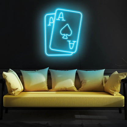 Cards neon sign