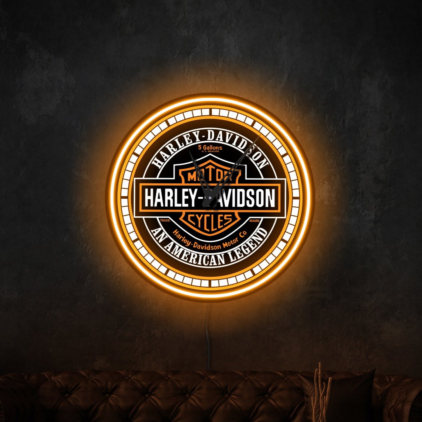 HARLEY DAVIDSON NEON CLOCK