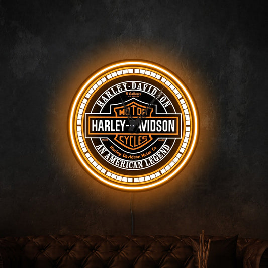HARLEY DAVIDSON NEON CLOCK