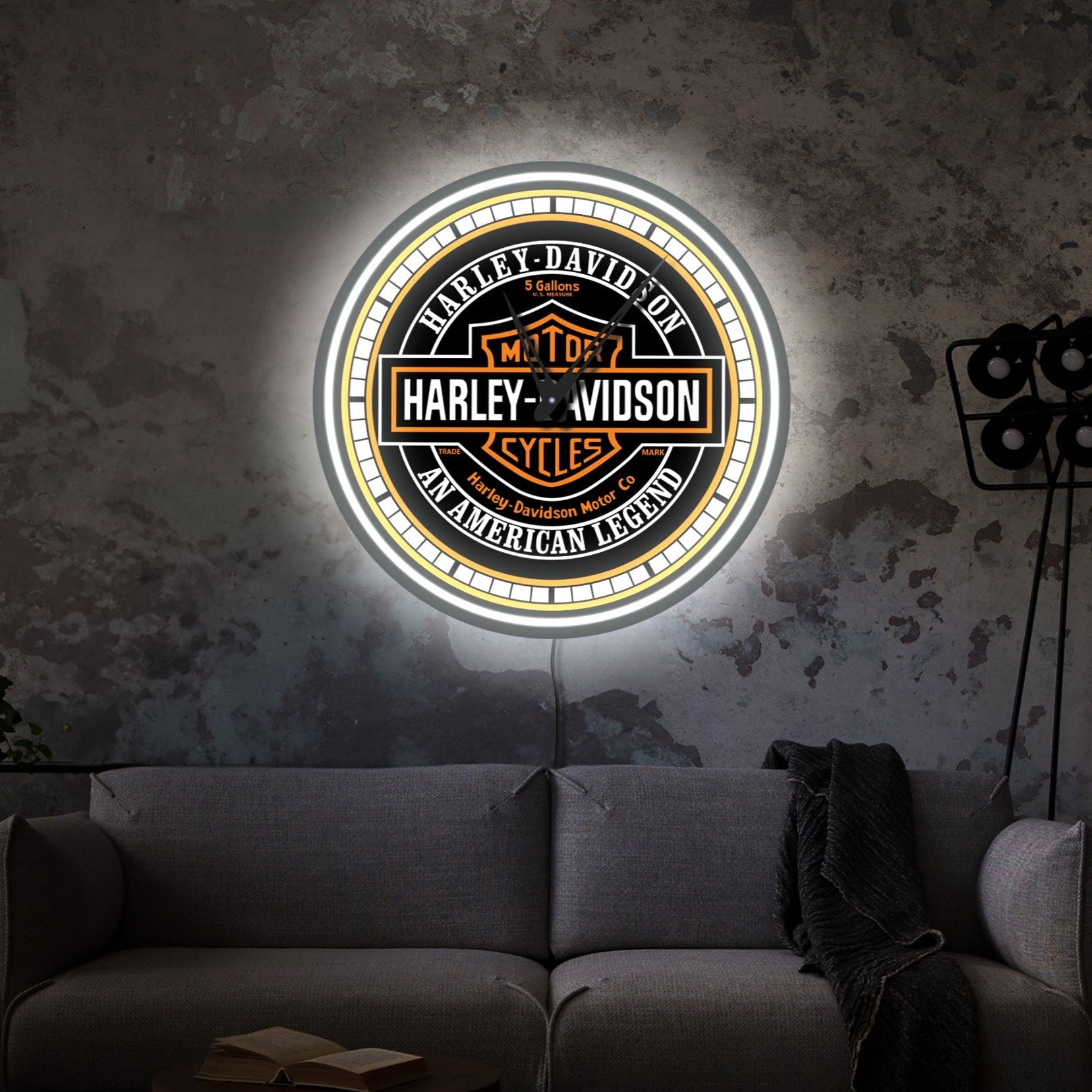 HARLEY DAVIDSON NEON CLOCK