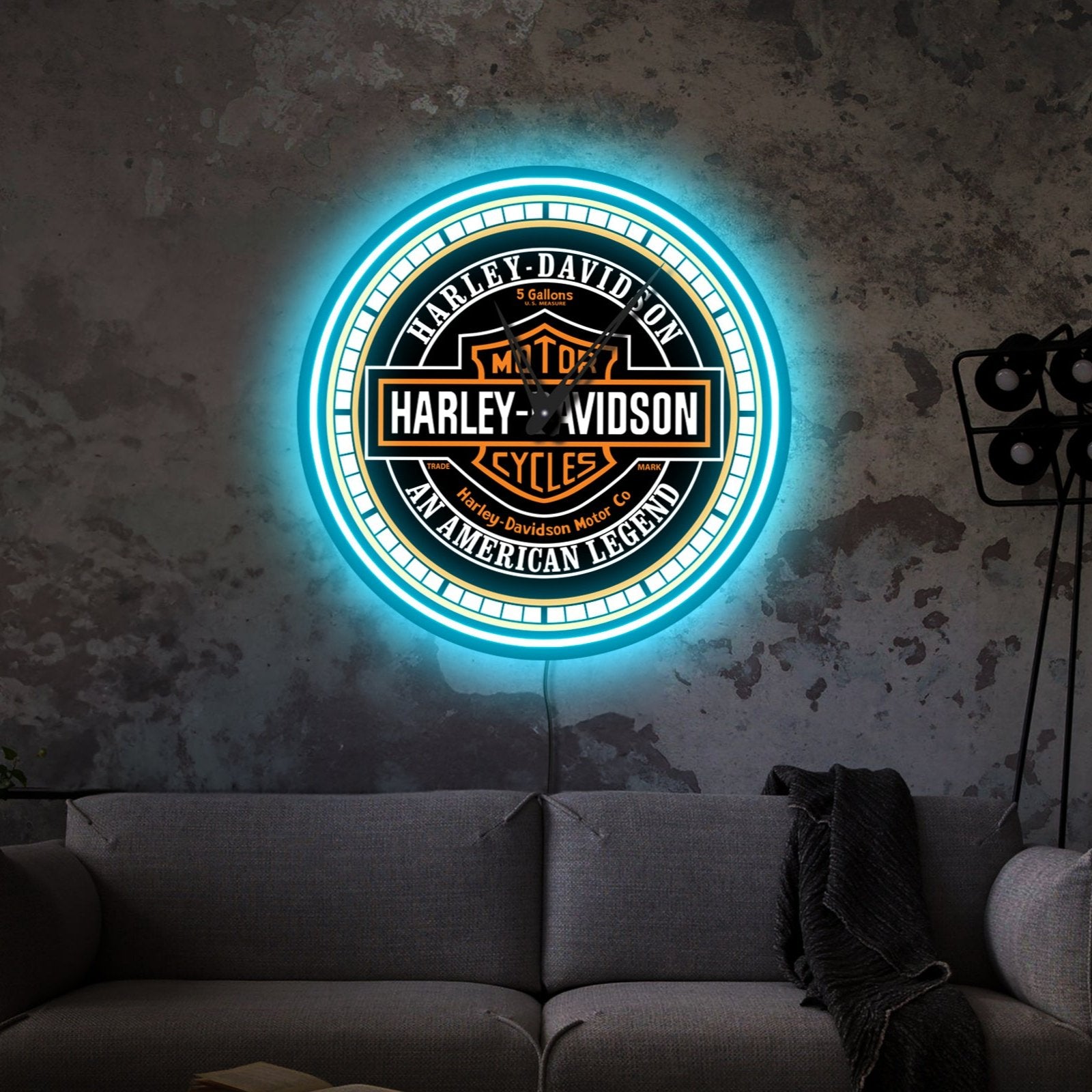 HARLEY DAVIDSON NEON CLOCK