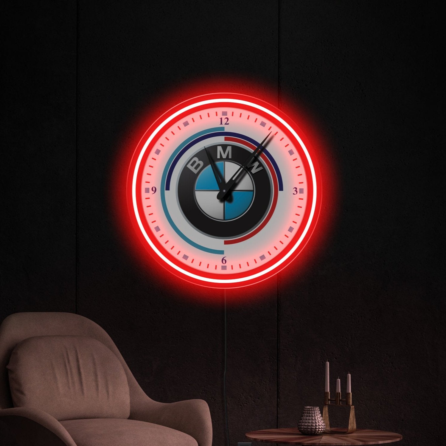 BMW NEON CLOCK