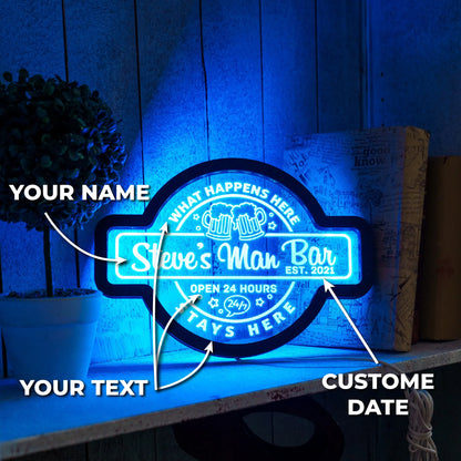 CUSTOM MAN BAR NEON SIGN