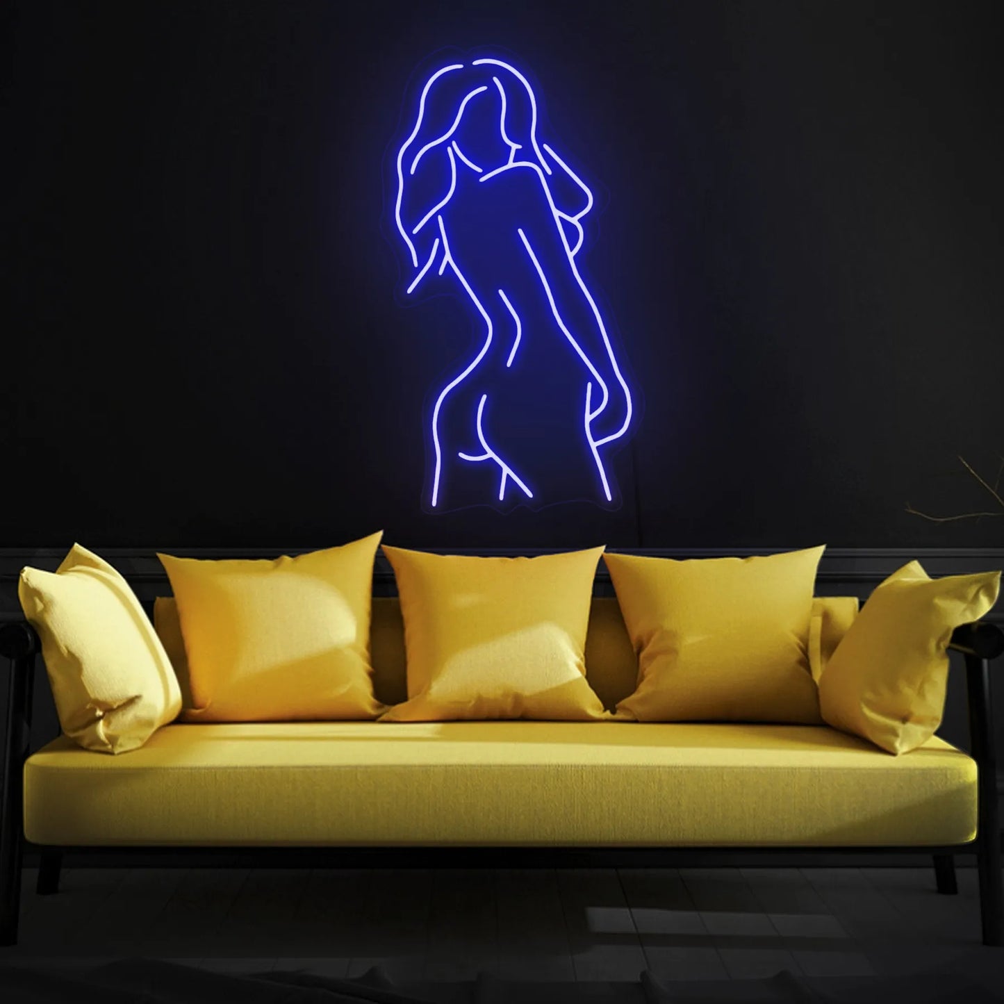 Girl body neon sign