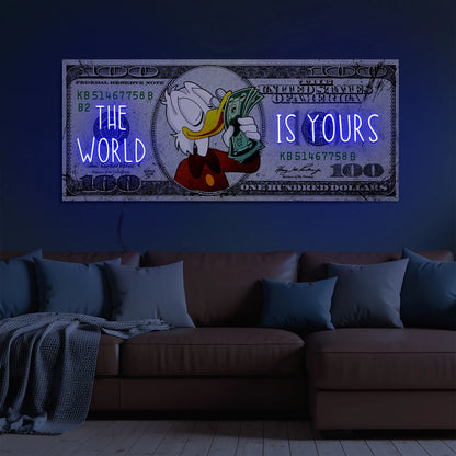 THE WORLD IS YOURS NEON SIGN