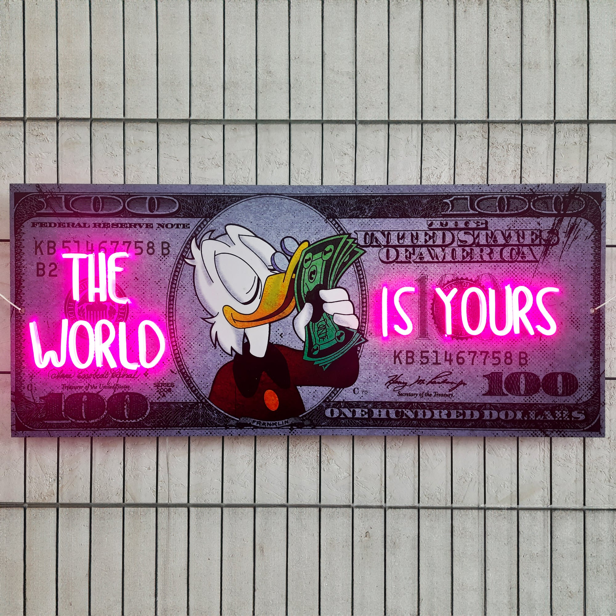 THE WORLD IS YOURS NEON SIGN