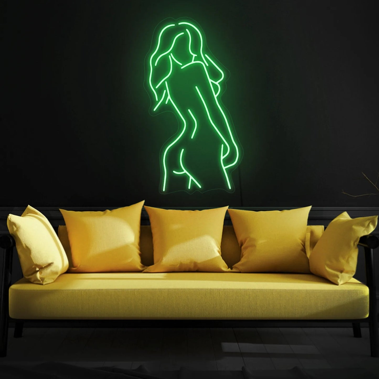 Girl body neon sign