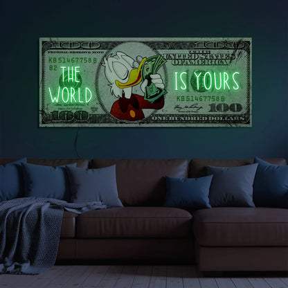THE WORLD IS YOURS NEON SIGN
