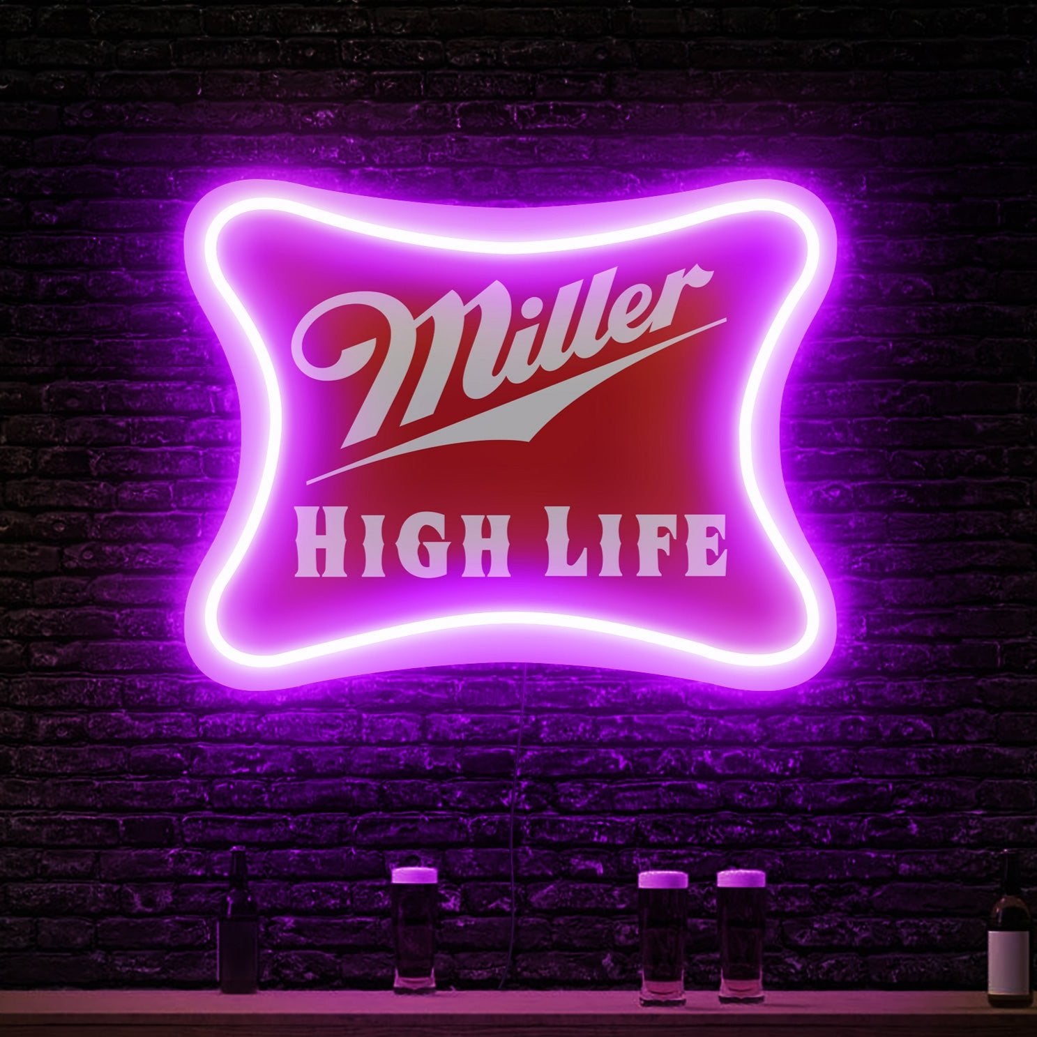 Miller light neon sign