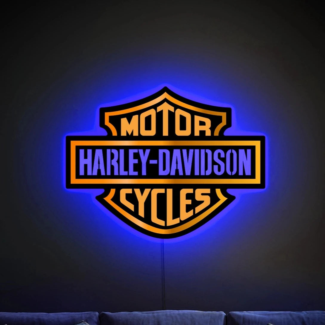 H-D Motorcycle Garage Led Sign