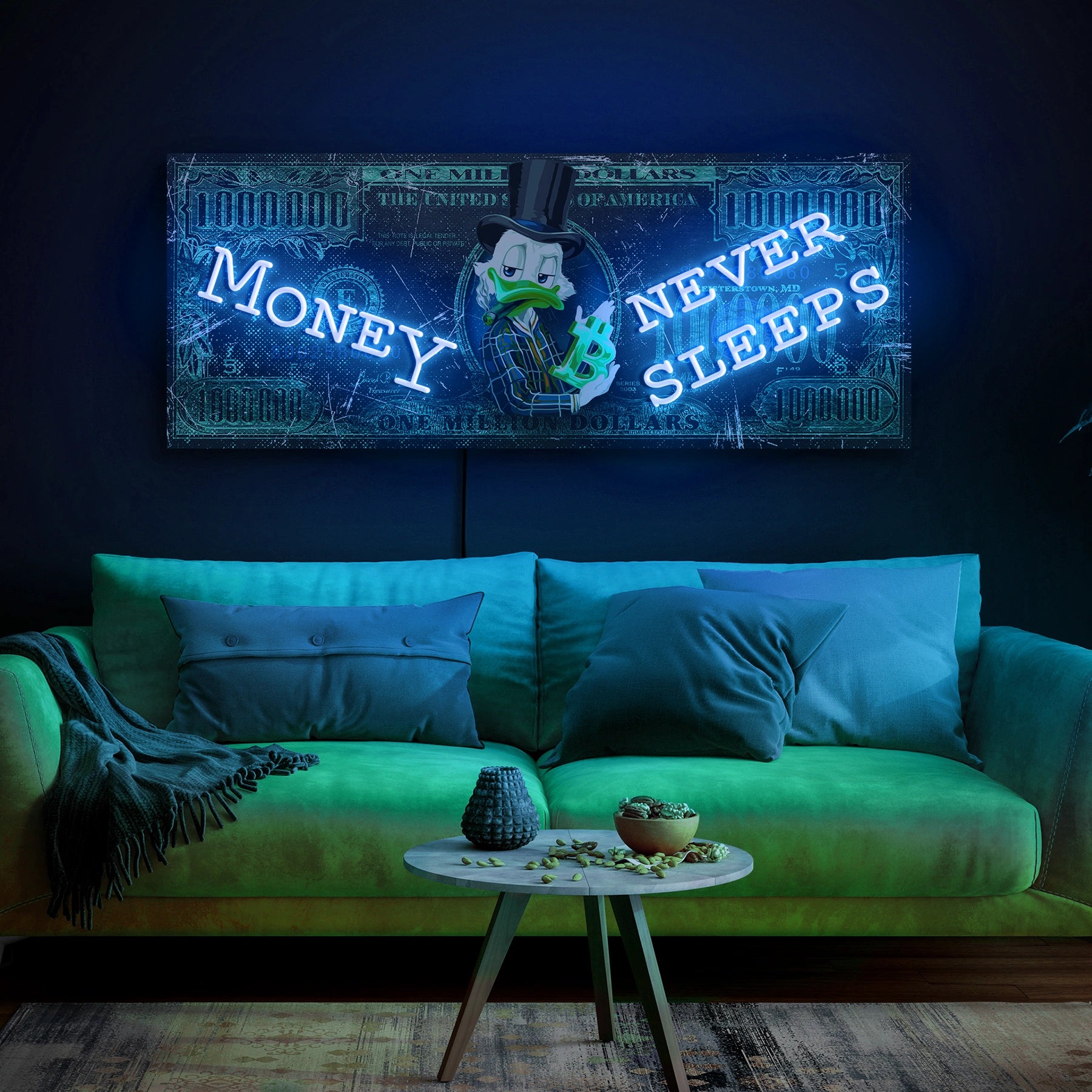 MONEY NEVER SLEEP NEON SIGN